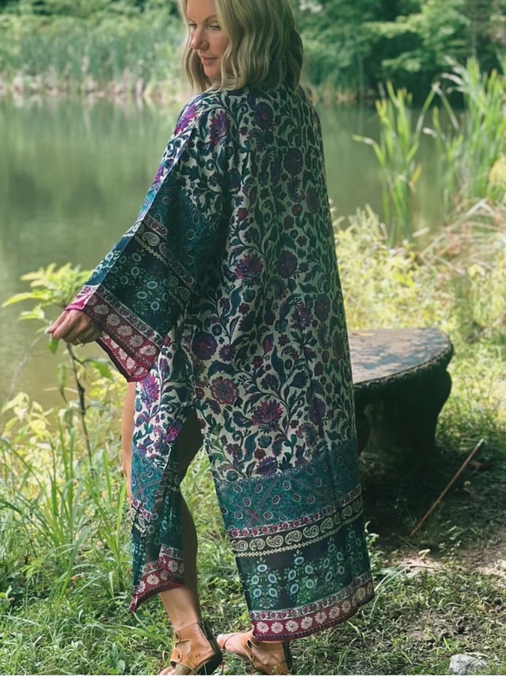 NWT Natural Life Kimono Duster S/M